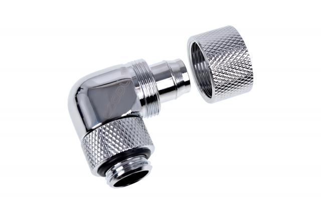 Alphacool Eiszapfen 13/10mm compression fitting 90° rotatable G1/4 - chrome 