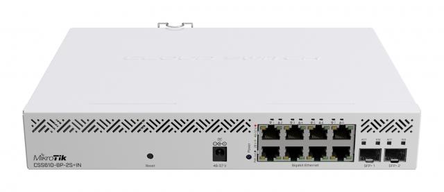 Switch 8 port Mikrotik CSS610-8P-2S+IN, 8 x Gigabit Ethernet ports, 2 x SFP 