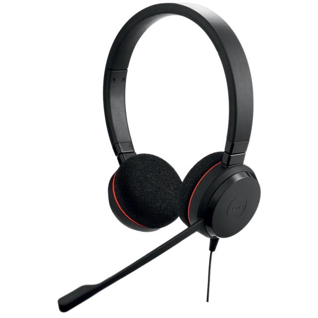 Headphones Jabra Evolve 20 Stereo Microsoft Teams Optimized, Microphone, Black 