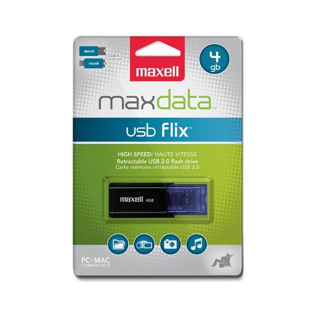 USB памет MAXELL FLIX, USB 2.0, 4GB, Черна
