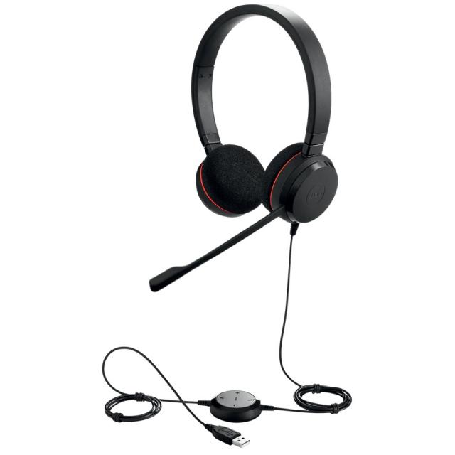 Headphones Jabra Evolve 20 Stereo Microsoft Teams Optimized, Microphone, Black 
