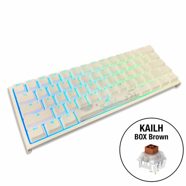 Mechanical Keyboard Ducky One 2 Mini V2 White Rgb Kailh Box Brown