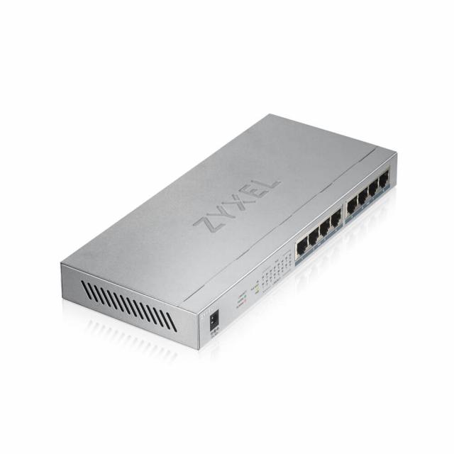 Суич ZyXEL GS1008-HP, 8-портов гигабитов неуправляем PoE+, 60W 