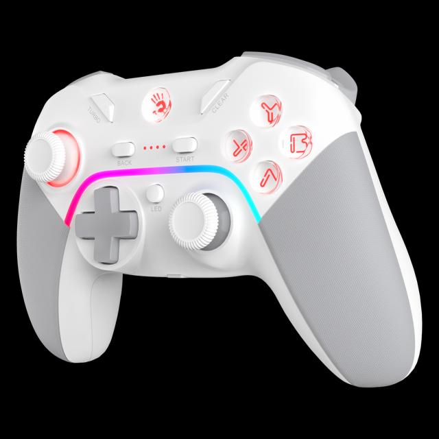 Gamepad A4tech Bloody GPW70, Dual-mode Wireless & Wired, RGB, White 