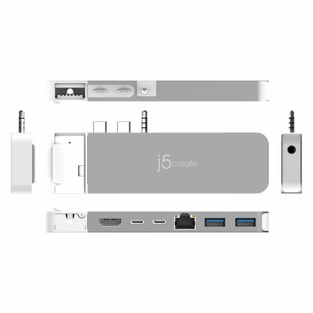 Докинг станция j5create JCD395, USB4 Hub, MagSafe Kit, За MacBook Pro 2021/2022 