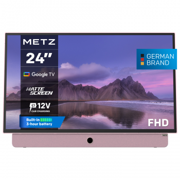 METZ Портативен телевизор 24MPE7300Z 24" LED FHD(1920x1080) GoogleTV, HDR10, розов