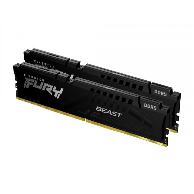 Memory Kingston FURY Beast Black 128GB(2x64GB) DDR5 5600MHz CL40 - AMD EXPO 
