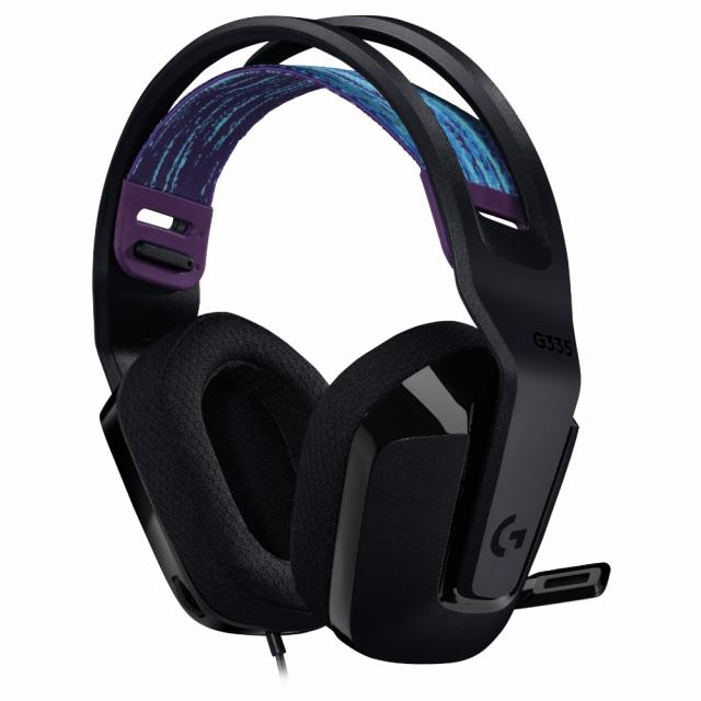 Gaming Earphone Logitech G335, Microphone, Black 