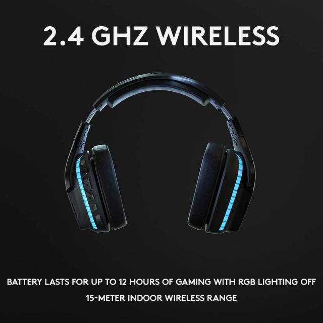 Logitech G935 Gaming Headset 2.4 GHz Wireless 7.1 Surround Sound Pro -  Black 5099206081918
