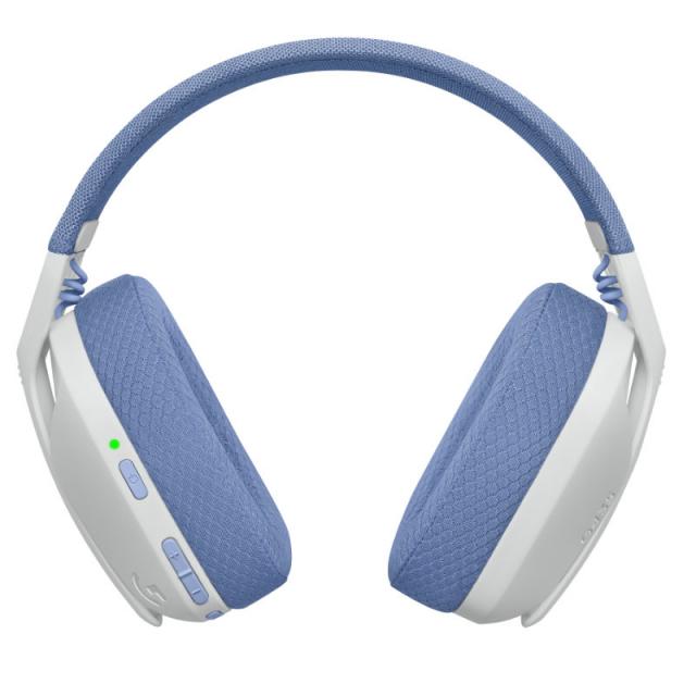 Геймърски безжични слушалки Logitech G435 Lightspeed Wireless, Микрофон, Бял 