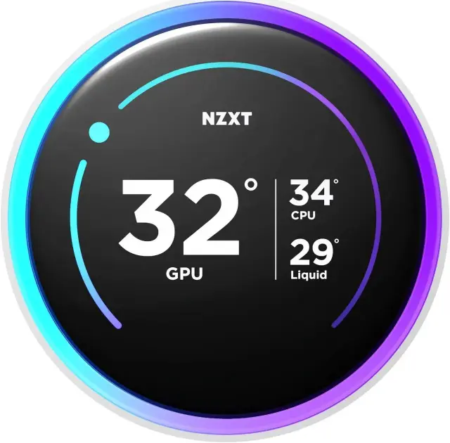 AIO Liquid Cooler NZXT Kraken Elite 280 V2 RGB White LCD Display 