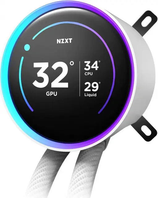 AIO Liquid Cooler NZXT Kraken Elite 280 V2 RGB White LCD Display 