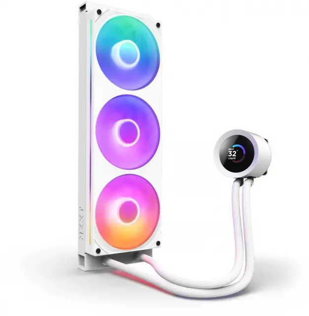 Охладител за процесор NZXT Kraken Plus 360 RGB LCD Display - White 