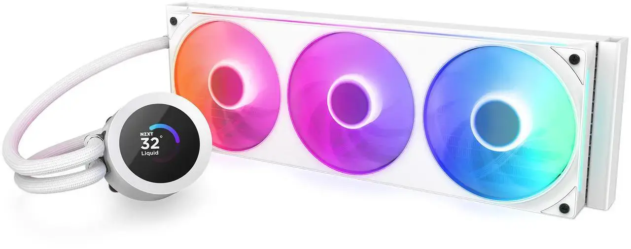 Охладител за процесор NZXT Kraken Plus 360 RGB LCD Display - White