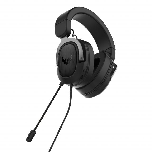 Геймърски слушалки ASUS TUF Gaming H3 Gun Metal, 7.1 Virtual Surround Sound 