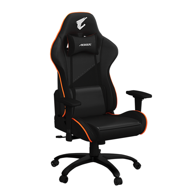 Геймърски стол Gigabyte Aorus AGC310, Черно и Оранжево 