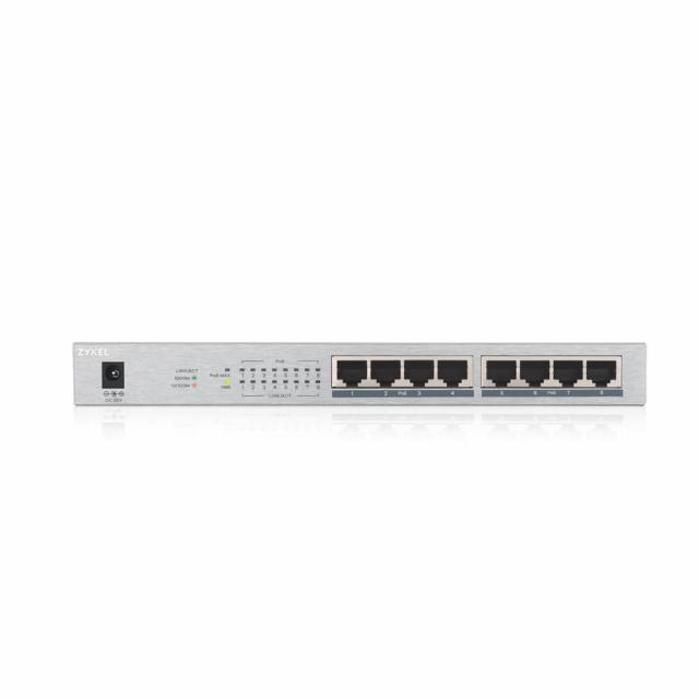 Суич ZyXEL GS1008-HP, 8-портов гигабитов неуправляем PoE+, 60W 