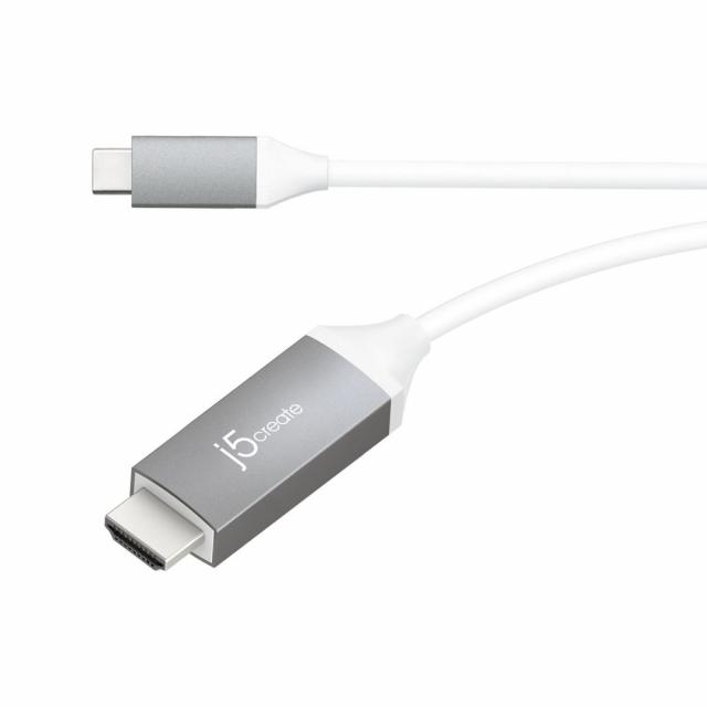Cable j5create JCC153G, USB-C Plug - HDMI Plug, White 