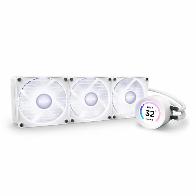 AIO Liquid Cooler NZXT Kraken Elite 360 RGB White, LCD Display 