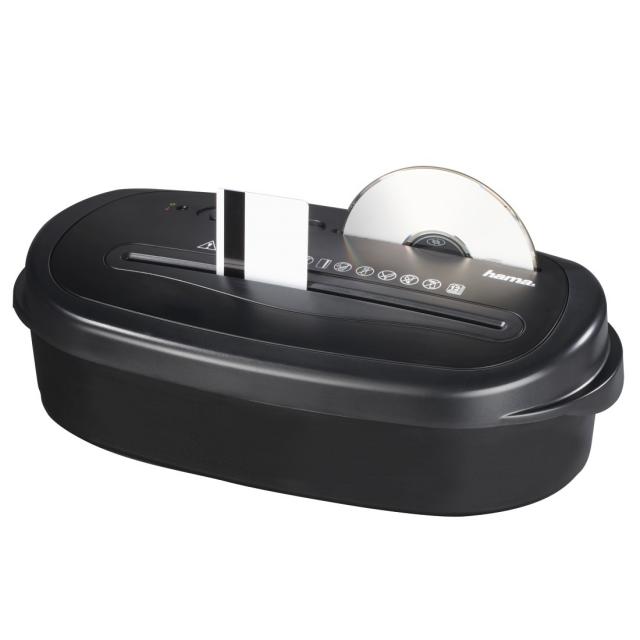 Шредер Hama Home X12CD, A4, 12 листа, CD/DVD, Черен 