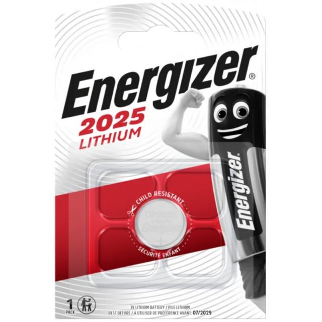 Бутонна батерия литиева ENERGIZER CR2025, 3V, 1 бр. в блистер 