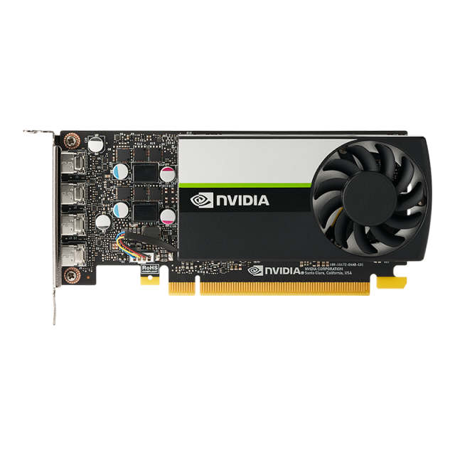 Graphic card PNY NVIDIA Quadro T1000, 4GB, GDDR6, 128 bit, miniDisplayPort 