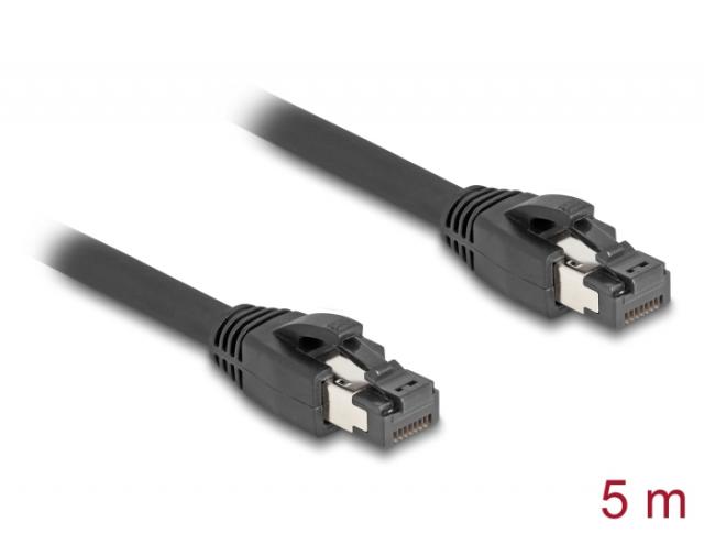 Delock RJ45 Network Cable Cat.8.1 S/FTP 5 m up to 40 Gbps black 