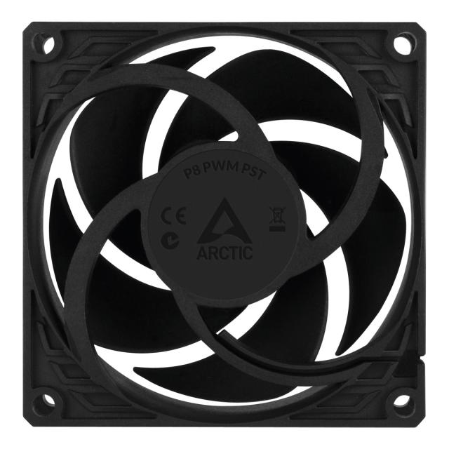 Вентилатор ARCTIC P8 PWM PST, Черен 