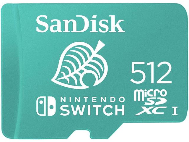 SanDisk 512GB microSDXC UHS-I for Nintendo Switch, Speed Up to 100MB/s 