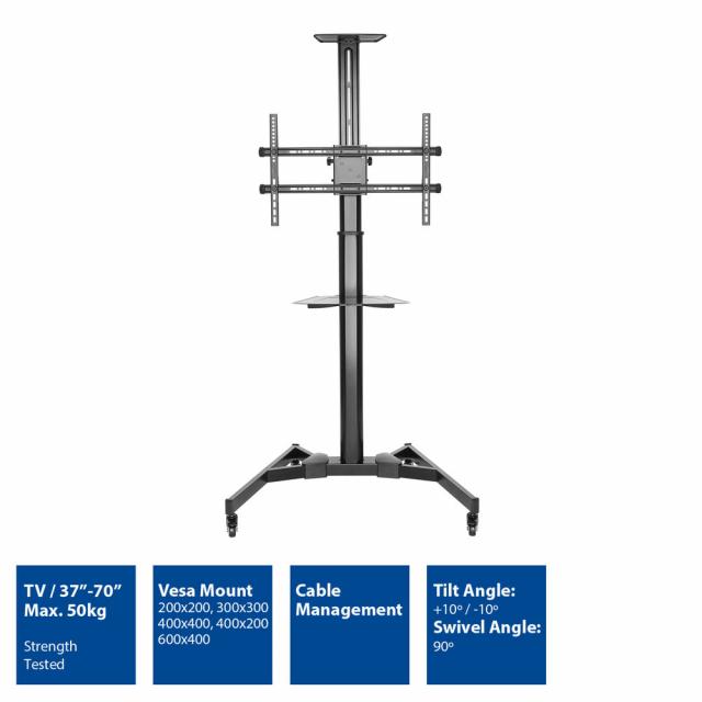ACT, Mobile tv/monitor floor stand, 37" up to 70", AC8370 
