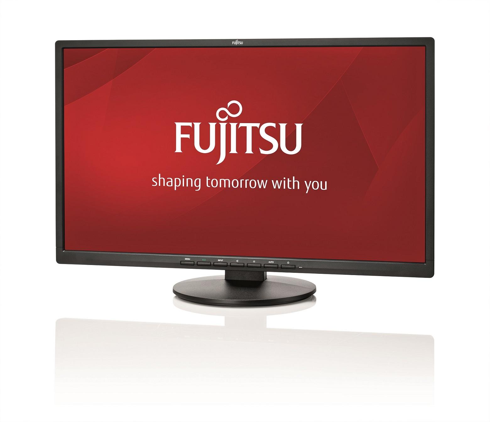 Монитор FUJITSU E24-8 TS Pro, IPS, 23.8 inch, Wide, Full HD, DVI, VGA, DisplayPort, Черен