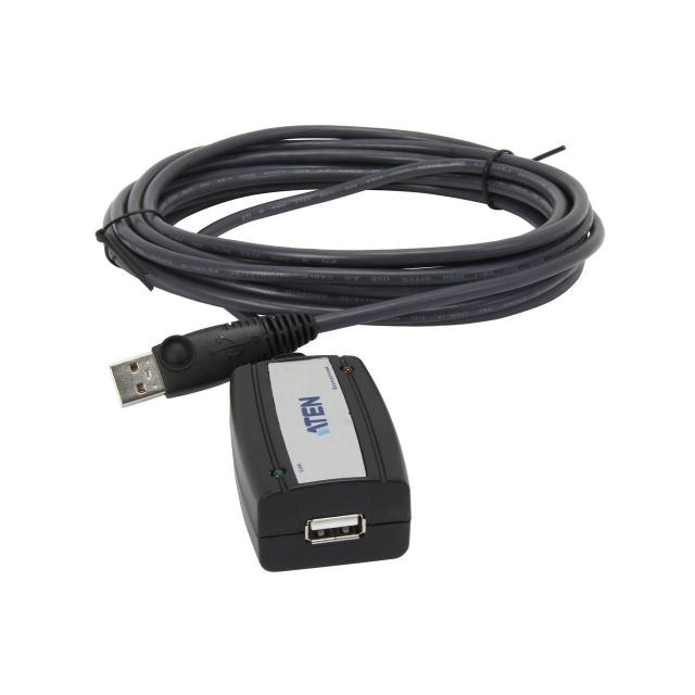 Удължителен кабел ATEN UE250, USB-A мъжко - USB-A женско , 5 м, USB 2.0, Черен