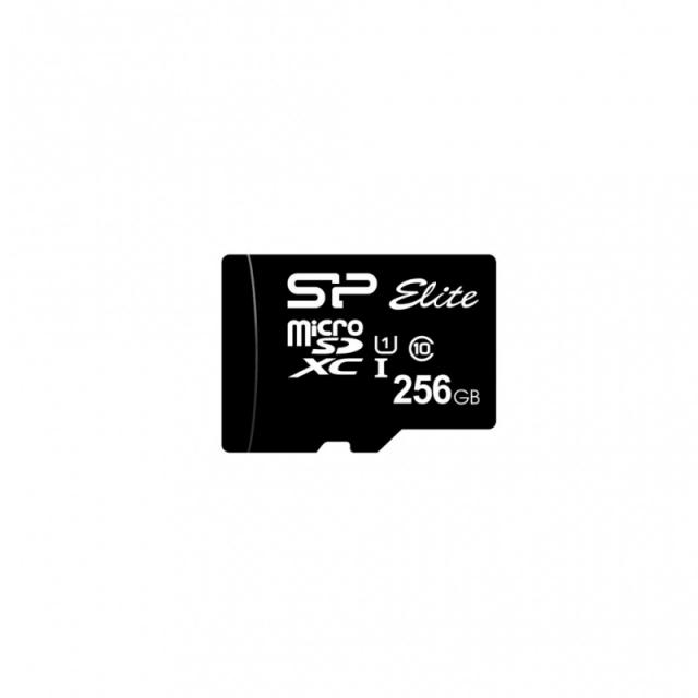 Memory card Silicon Power Elite, 256GB, Micro SDHC/SDXC, UHS-I, SD Adapter