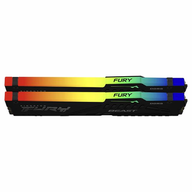 Memory Kingston FURY Beast Black RGB 64GB(2x32GB) DDR5 5600MHz KF556C40BBAK2-64 