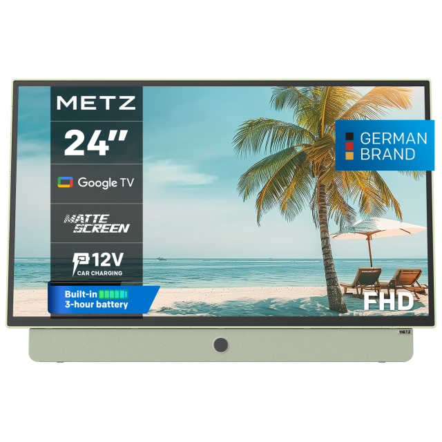 METZ Портативен телевизор 24MPE7200Z 24" LED FHD(1920x1080) GoogleTV, HDR10, зелен 