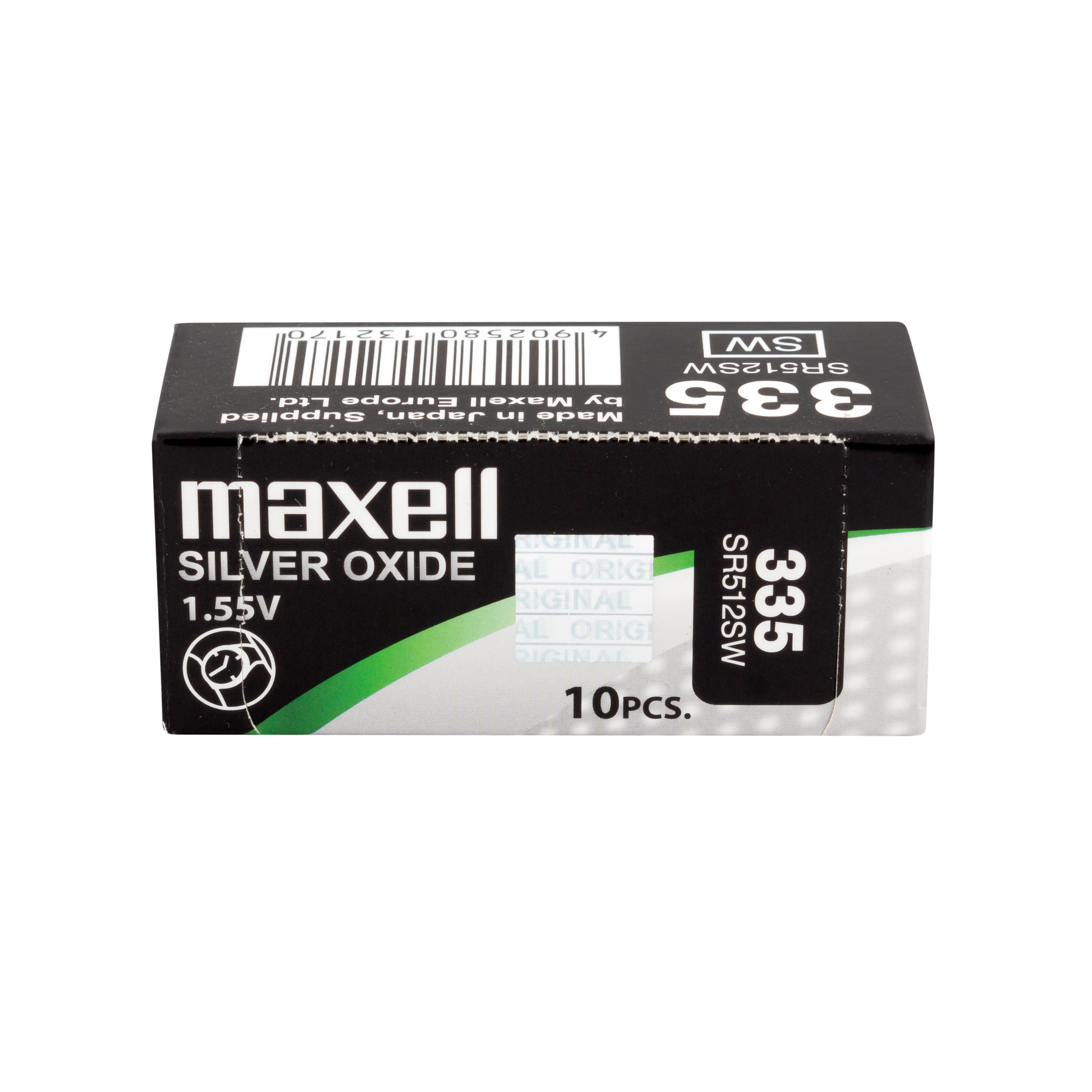Бутонна батерия сребърна MAXELL SR512 SW /335  1.55V
