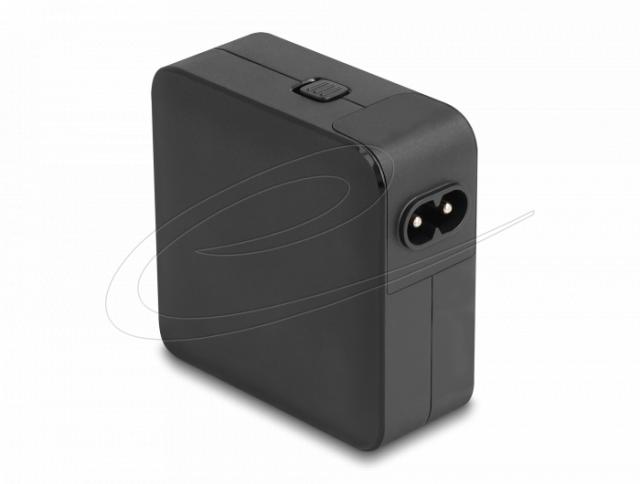 Delock USB GaN Charger 2 x USB Type-C™ PD 3.0 with 65 W including power adapter for EU / US / UK 