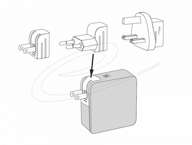 Delock USB GaN Charger 2 x USB Type-C™ PD 3.0 with 65 W including power adapter for EU / US / UK 