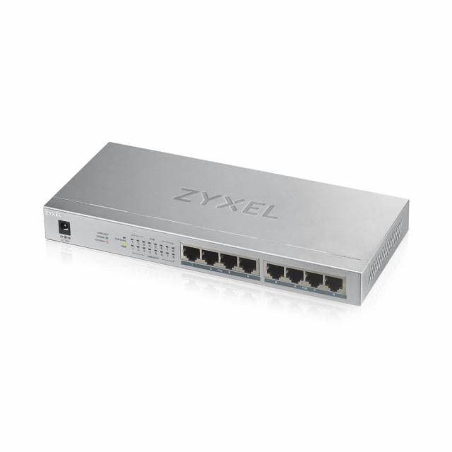 Суич ZyXEL GS1008-HP, 8-портов гигабитов неуправляем PoE+, 60W 