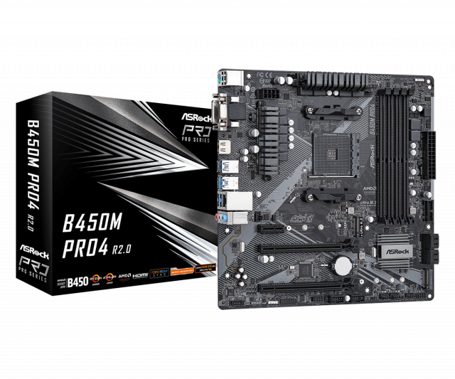 Дънна платка ASROCK B450M Pro4 R2.0 