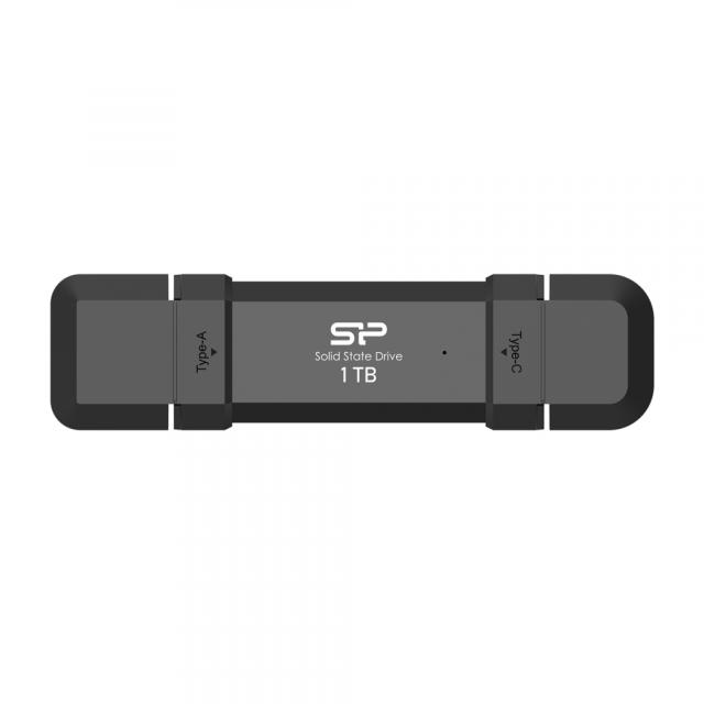 Външен SSD Silicon Power DS72 Black, 1TB, USB-A и USB-C 3.2 Gen2