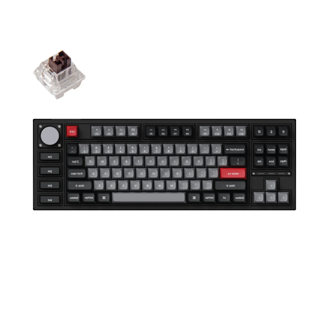 Keyboard Keychron Q3 Pro Carbon Black TKL K Pro Brown Switch RGB LED PBT 
