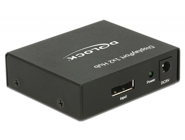 Delock DisplayPort 1.2 Splitter 1 x DisplayPort in > 2 x DisplayPort out 4K 
