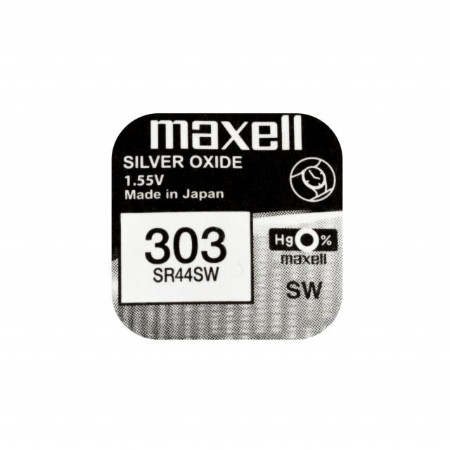 Бутонна батерия сребърна MAXELL SR44 SW/357/   1.55V 