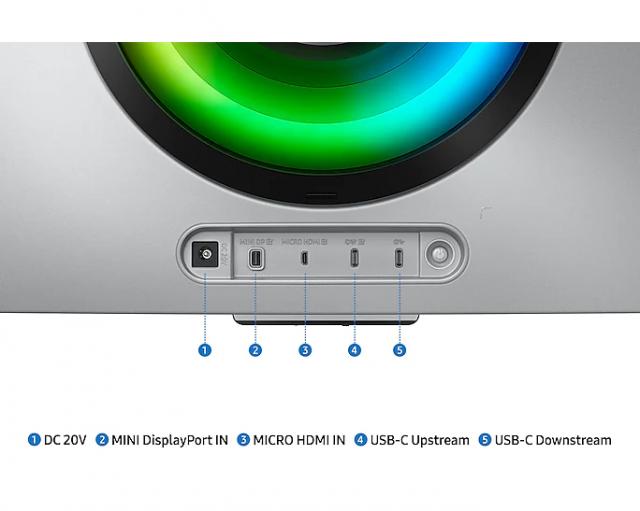 Монитор Samsung Odyssey OLED G8 G85SB 34" CURVED 1800R, 175 Hz, 0.1ms GTG, 3440x1440, 2xUSB-C, Mini DP, Micro HDMI, Speakers, Silver 