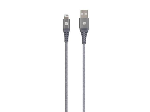 Skross USB-A to Lightning Cable, Metal Braiding, 1.2 m, Grey 