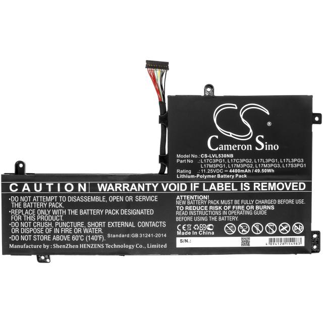 Laptop Battery for LENOVO L17C3PG1  Legion Y530 Y730  LVL530NB  11.25V 4400mAh CAMERON SINO 
