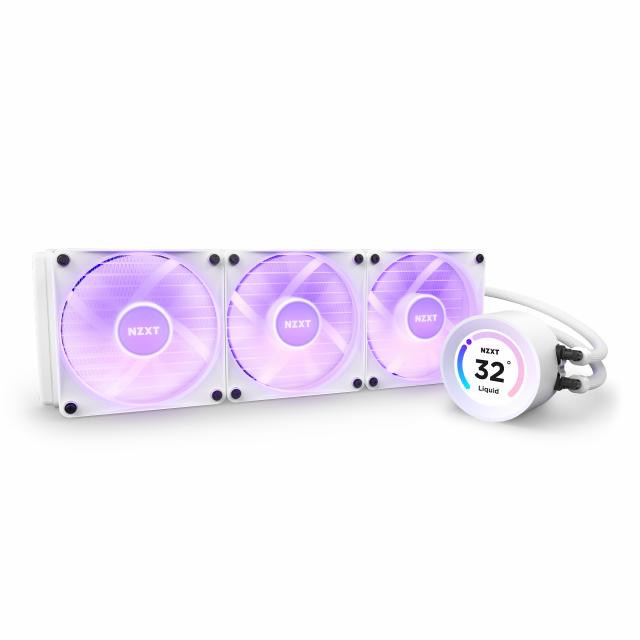 AIO Liquid Cooler NZXT Kraken Elite 360 RGB White, LCD Display 