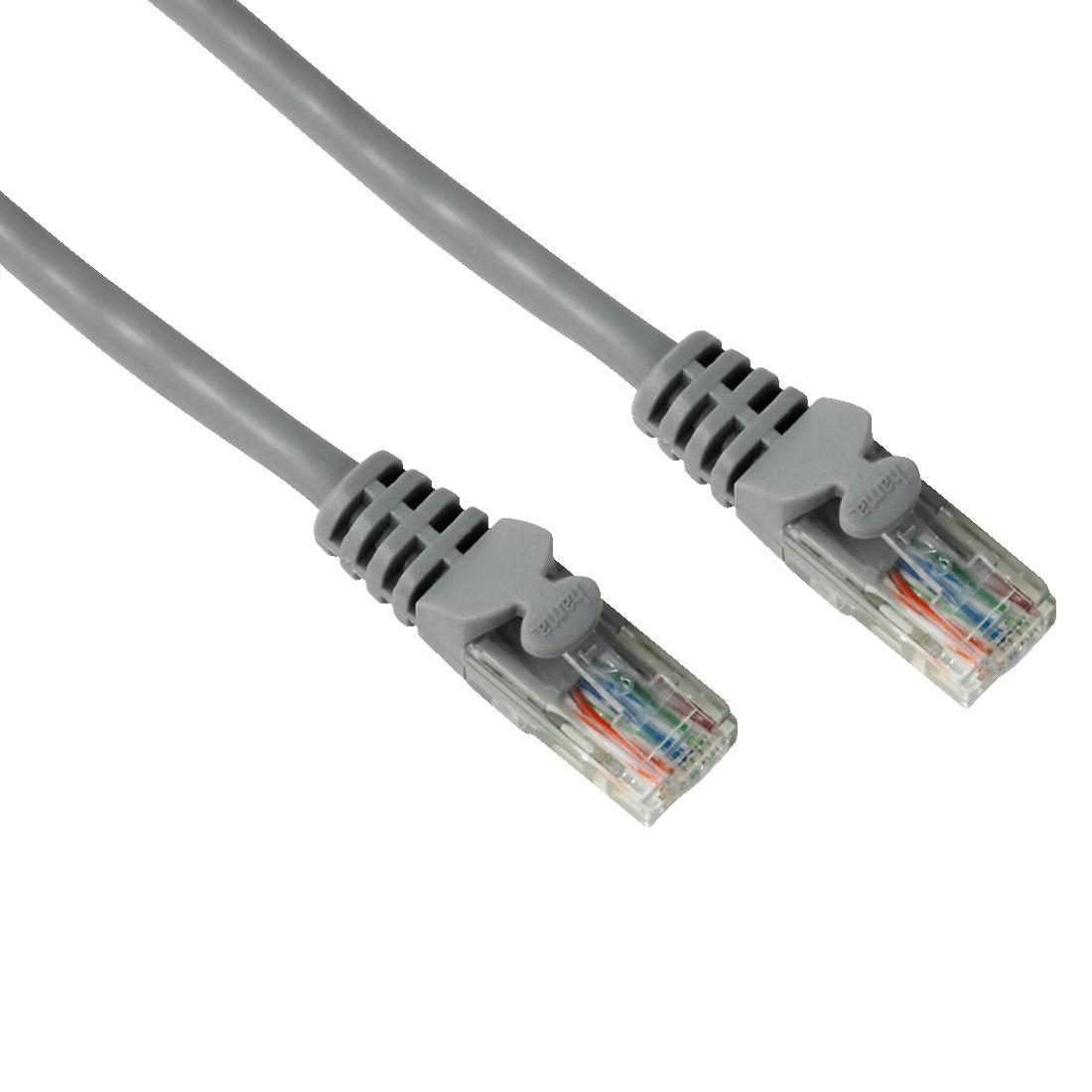 Мрежов кабел HAMA, 46740, CAT 5e, UTP, RJ-45 - RJ-45, 0.5 m, 1 Star, Сив
