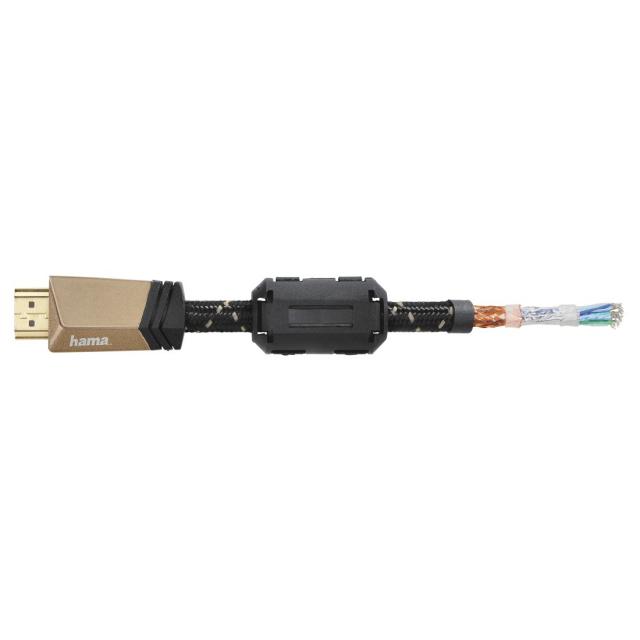 Hama Premium HDMI™ cable with Ethernet, plug - plug, ferrite, metal, 1.5 m 